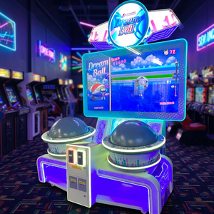 Machine d'arcade Dream Ball 2 joueurs, à monnayeur, 500W, jeu vidéo de fitness sportif avec trackball géant rotatif à 360 degrés et 18 niveaux - Product Image 4