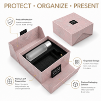 Emballage cadeau personnalisé en carton rigide avec rabat magnétique, insert en mousse de 2 mm, emballage cosmétique imprimé de qualité supérieure, stockage de flacons de sérum pour soins de la peau