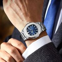 2024 nouveau POEDAGAR montre de luxe affaires étanche homme horloge lumineuse Date en acier inoxydable carré montre à Quartz pour hommes Hombre