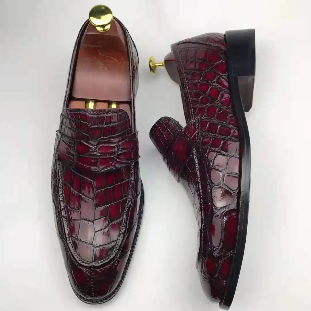 Новинка 2023, стильная модная мужская обувь из крокодиловой кожи, прогулочная стильная обувь, мужские деловые туфли из Турции