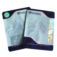 Sachet en polyéthylène jetable imprimé en héliogravure avec logo personnalisé et encoche de déchirement pour l'emballage de masques faciaux et de masques en tissu pour la vente au détail de produits de soin de la peau