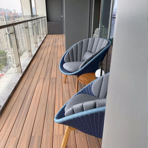 Tarima Sólida sin Bordes de <span class=keywords><strong>Madera</strong></span> de <span class=keywords><strong>Teca</strong></span> Oscura, Tarima Compuesta Entrelazada Coextruida para Parques - Product Image 4