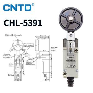 Interruptor de Límite Eléctrico CNTD Changde CHL-5391 con Rodillo Grande, Contacto Plateado y 10A Máx. Corriente - Product Image 3