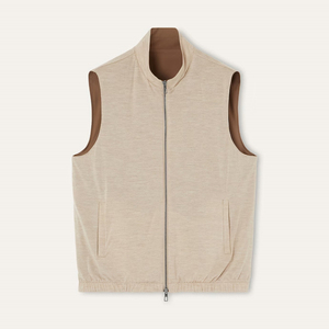 Meilleure vente de vêtements pour hommes Gilet de luxe pour hommes Gilet thermique <span class=keywords><strong>sans</strong></span> manches avec logo personnalisé Gilet de bodywarmer réversible pour hommes - Product Image 5