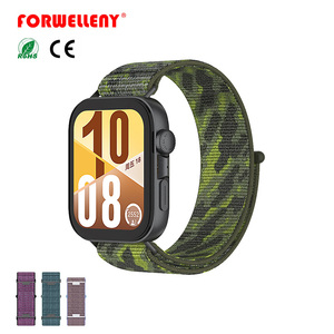 FORWELLENY Nylon Loop Band Pulsera transpirable Pulsera <span class=keywords><strong>Correa</strong></span> para Huawei <span class=keywords><strong>Watch</strong></span> Fit 4 Pro/4/3 <span class=keywords><strong>Correa</strong></span> Accesorios - Product Image 1