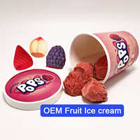 Vente en gros de mini-glaces en forme de fruits Icedelight, saveurs chocolatées et fruitées, 144g*12pcs/ctn, boîte prête à consommer, durée de conservation de 12 mois