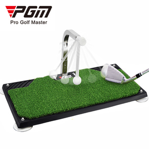 PGM HL005 Entraîneur de swing de golf d'intérieur avec tapis de frappe en <span class=keywords><strong>gazon</strong></span> <span class=keywords><strong>artificiel</strong></span>, rotation à 360°, hauteur réglable pour la pratique à domicile - Product Image 2
