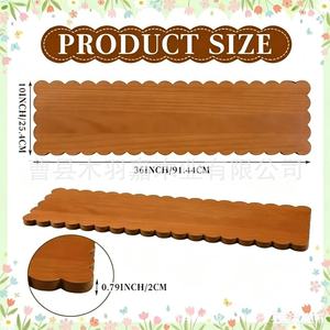 Bandeja rectangular de madera Shijie con diseño de plantas, multifuncional para mesa de comedor, fiestas de cumpleaños, servir frutas y pasteles. - Product Image 3