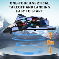 Quadricoptère en forme de chasseur 2,4 GHz avec décollage à une touche, avion RC en mousse avec figures 3D, jet EPP anti-collision pour enfants