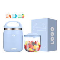 Boîte à lunch isotherme portable écologique de qualité alimentaire à large ouverture en acier inoxydable, pot alimentaire sous vide