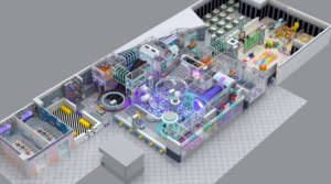 ผู้ผลิตจีน ผลิตอุปกรณ์สนามเด็กเล่นในร่มสไตล์สีสันสดใสธีมอวกาศ พร้อมสไลเดอร์และบ่อบอล สำหรับสวนสนุก - Product Image 5