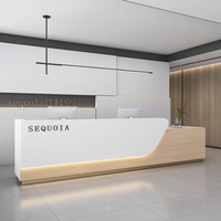 Bureaux de réception modernes en bois sur mesure pour les bureaux, les salons, les hôtels, les salons de beauté, les salles de consultation, les espaces commerciaux