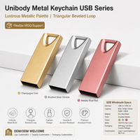 Nouvelle clé USB 2.0 mini en métal, vente en gros, logo personnalisé, 8 Go-64 Go, garantie 3 ans