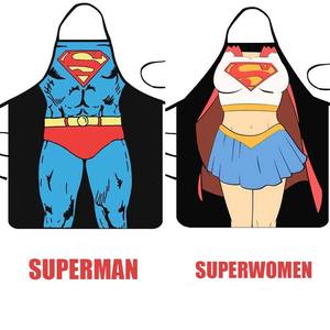 Vendita all'ingrosso al dettaglio Sunyue moda carina stampa digitale poliestere impermeabile su misura Superman Cos grembiule - Product Image 2