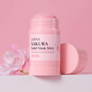 LAIKOU Japón Sakura Orgánica Mascarilla Facial y Corporal <span class=keywords><strong>Barro</strong></span> de Arcilla Purificante para Eliminación de Espinillas Control de Aceite Sólido con Niacinamida - Product Image 6