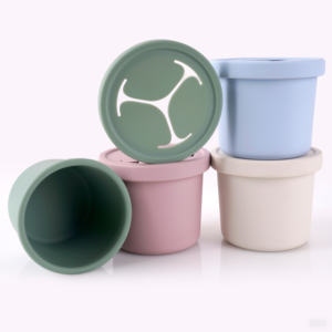 Niet-Lekkage Bpa-Vrije Peuter Drinkbeker Met Variabele Stroom Voor 0-12 Maanden Siliconen Stroomlijnbabybeker Zonder Handvat - Product Image 4