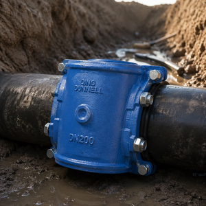 Cast Iron <b>Pipe</b> Leak Repair <b>Clamp</b> Half Section Coupling Repair Connector for Iron and PE <b>Pipes</b> - Product Image 6