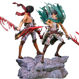 35CM <span class=keywords><strong>Shingeki</strong></span> No <span class=keywords><strong>Kyojin</strong></span> ataque Rivaille Ackerman PVC Anime figura colección juguete muñeca - Product Image 1