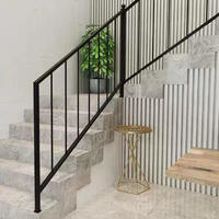 Kit de garde-corps d'escalier en aluminium à barres verticales fines de couleur personnalisée, balustrade moderne pour la rénovation d'escaliers intérieurs de villas et de maisons