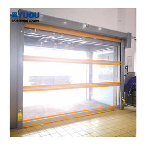 PVC araba yıkama hızlı eylem otomatik Servo sistemi özelleştirilmiş esnek yüksek hızlı panjur endüstriyel kapılar - Product Image 2