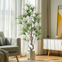 Arbre artificiel réaliste Dracaena en pot, tronc torsadé, en plastique écologique, idéal pour Noël, les mariages et la Saint-Valentin