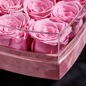 Boîte Cadeau Rose Saint-Valentin/Noël 2026 – Cœur en Velours avec Fleurs <span class=keywords><strong>Éternelle</strong></span>s – Fournisseur Direct Usine - Product Image 2