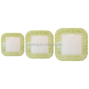 Colorido de la plaza de placas de papel de Color sólido platos desechables platos <span class=keywords><strong>fiesta</strong></span> decoraciones - Product Image 3
