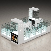 Design moderne Présentoir De Maquillage En Verre Trempé Support De Parfum De Parfum De Kiosque Stand pour Center Commercial