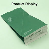 Sachet d'emballage pour grains de café en aluminium laminé à fond plat, imprimé sur mesure, à 8 soudures latérales, avec valve de dégazage, refermable, qualité alimentaire