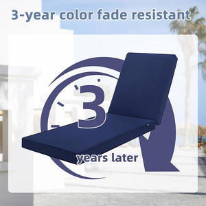 Chaises longues <span class=keywords><strong>de</strong></span> piscine <span class=keywords><strong>de</strong></span> patio imperméables personnalisées Coussins <span class=keywords><strong>de</strong></span> chaise longue d'extérieur en mousse avec revêtement amovible - Product Image 5