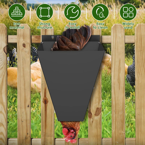 Cono de sujeción de pollos de hierro reutilizable, equipo práctico para el procesamiento y sacrificio de aves en granjas - Product Image 1