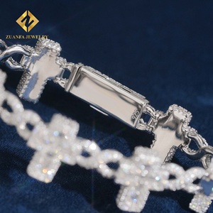 Pulsera de Diamantes Cultivados en Laboratorio ZUANFA, Chapada en Oro Blanco y Rodio, Certificada por IGI, Lujosa, Unisex, para Uso Diario - Product Image 6