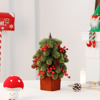SHUANGYUAN Árbol de Navidad Miniatura de Sobremesa al por Mayor con Adornos Personalizables DIY, Regalos Perfectos, Decoración para Puerta para Uso Festivo