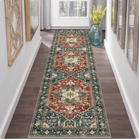 Soft Comfortable Modern Runner Rug Skin Friendly Hypoallergenic Lightweight Hallway Carpet Non Skid Washable Entryway Mat