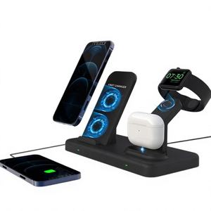 3 in 1 Magnetic <b>Wireless</b> Charging Stand 15W <b>Phone</b> Charger with Watch Earbuds and USB Output for Desktop - Product Image 2
