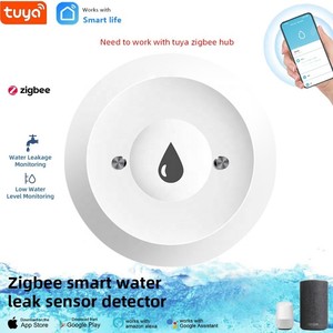 Smart Life App Remote Control <b>Alexa</b> Tuya Zigbee Water Leak Sensor Detector Flood Sensor for Smart Home Floor Kitchen Bathroom - Product Image 5