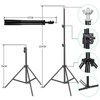 Kit de support de fond de scène réglable robuste 10 x 10 pieds pour studio photo et vidéo, idéal pour la photographie