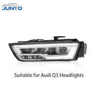Phares LED Junyo pour Audi Q3 2016-2018, projecteurs LED modifiés à faible et haute intensité, feux de jour
