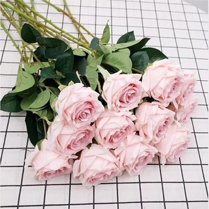 Nhà Máy Số Lượng Lớn Bán Buôn Chất Lượng Cao Nhân Tạo Hoa Hồng Duy Nhất Màu Đỏ Trắng Tùy Chỉnh Thực Trang Trí Vải Lụa Hoa Hồng Hoa - Product Image 2