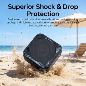 Haut-parleur solaire portable 5W ES-T81, résistant aux chocs, enveloppé de silicone, audio extérieur avec écrou M8 pour montage sur vélo - Product Image 5