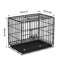 Cage à lapins pliable en métal massif avec grille de 2 cm et plateau en plastique, pour usage intérieur et extérieur, disponible en grandes et petites tailles, vente en gros