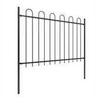 Valla de Acero Galvanizado de Alta Calidad, 6 Pies, de Aluminio para Exteriores, Moderna, Negra, con Parte Superior en Arco, Barandas de Acero, Barandilla de Seguridad