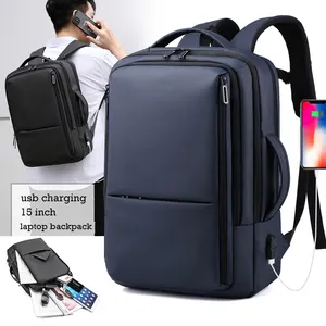 여행 배낭 가방 남여 공용 경량 스마트 USB 충전 배낭 15 인치 노트북 가방 남성용 여행 노트북 배낭
