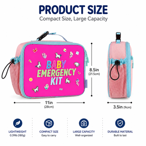 Bolsa de Kit de Emergencia para Bebés con Diseño de Adhesivos Lindos y Portátiles de Ori-power, Estuche de Almacenamiento de Primeros Auxilios para Viajes, Organizador de Medicamentos para Viajes al Aire Libre - Product Image 3