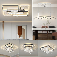 Lustre minimaliste moderne de luxe pour salon, salle à manger, éclairage de chambre à coucher Lumière nordique Plafonniers LED ronds et carrés