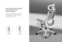 Chaise de bureau ergonomique moderne en maille, base en fer, haute capacité de charge, prix d'usine, vente en gros
