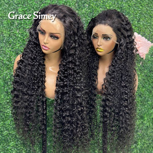 วิกผมคนแท้แบบชาวเวียดนามวิกผมมนุษย์แบบมีลูกไม้ด้านหน้าเป็นลอนวิกผมมนุษย์แบบไร้กาวแบบ HD สำหรับผู้หญิงผิวดำ - Product Image 1