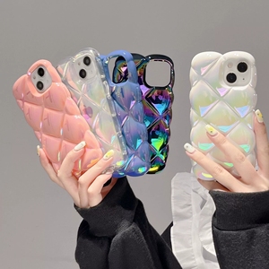 Caldo morbido TPU Laser <span class=keywords><strong>arcobaleno</strong></span> colore galvanico custodia del telefono Argyle <span class=keywords><strong>Cover</strong></span> per <span class=keywords><strong>Iphone</strong></span> 16 16pro Max 16e 16plus 15 14 13 - Product Image 1