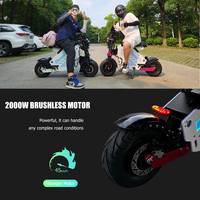 Scooter eléctrico para adultos de doble motor de rodillos Elektro de 72v, adecuado para scooter con asiento de 2000w con soporte