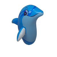 Sacs gonflables de boxe de dauphin, gobelet gonflable d'animal de dessin animé pour des jouets de boxe d'enfants, jeu extérieur ou intérieur